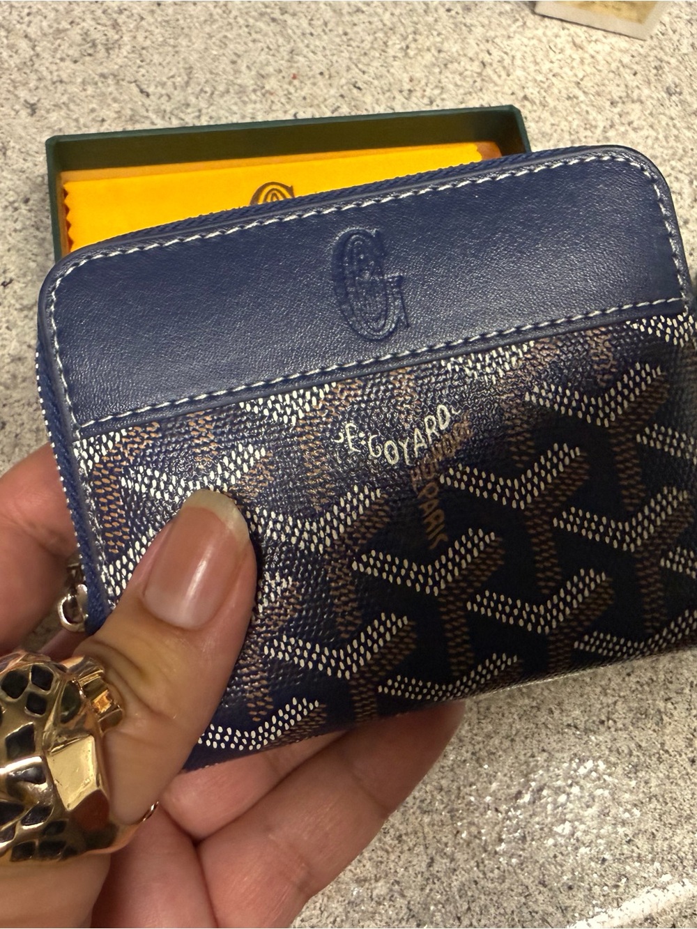 Chevron French Style Wallet - Picture 2 of 7